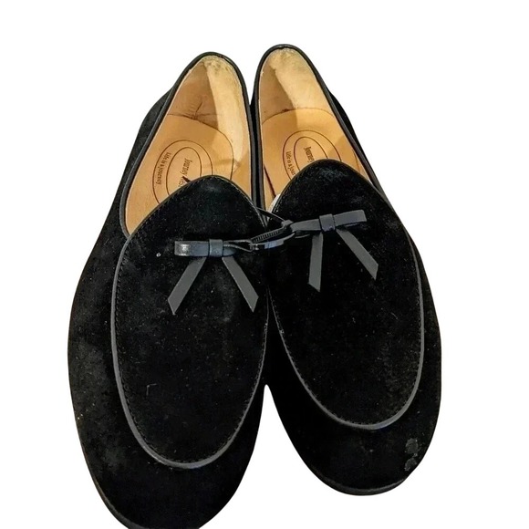 Black Suede Womens’ Belgian Style Loafers - Picture 7 of 10